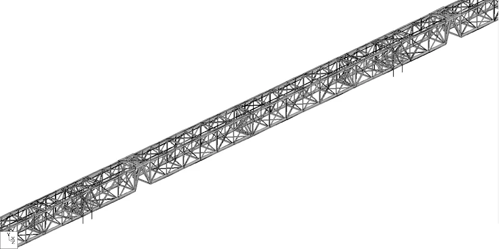 Modelo de elementos finitos tipo beam