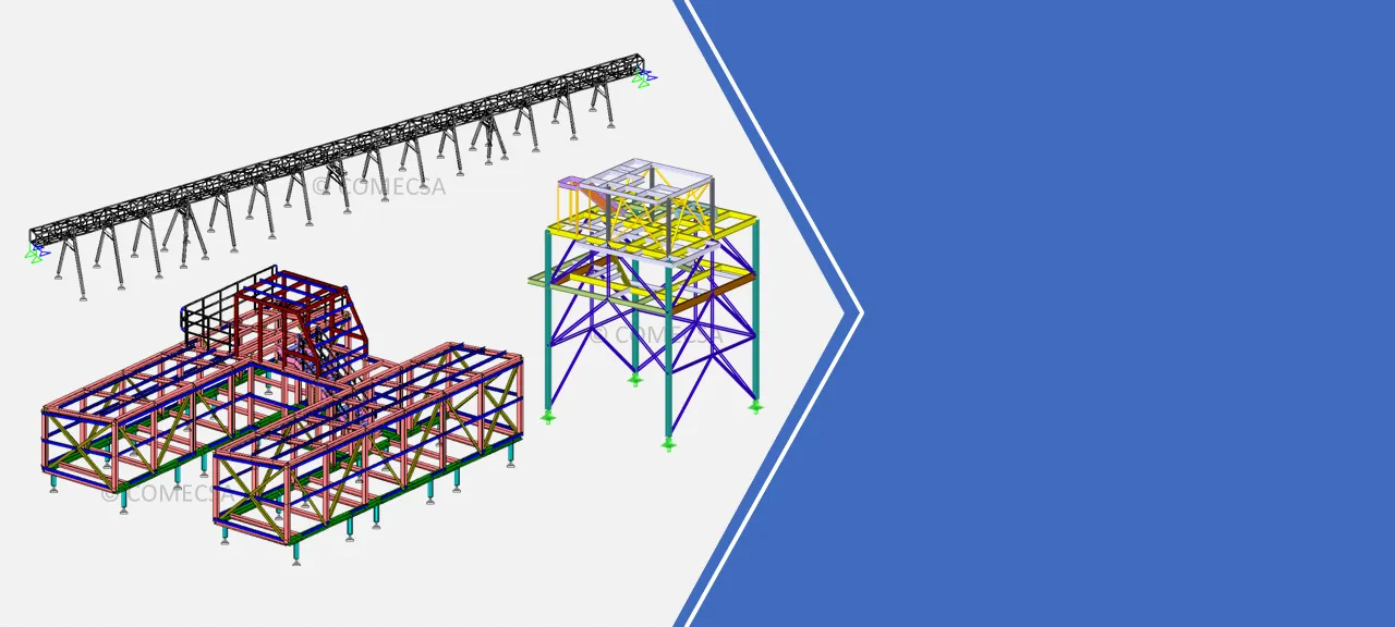 Diseño estructural y evaluación de integridad estructural de estructuras industriales